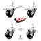 Service Caster 3.5 Inch Phenolic Swivel 10mm Threaded Stem Caster Total Lock Brake, 2PK SCC-TSTTL20S3514-PHR-M1015-2-S-2 - alternate 4